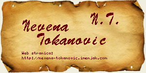 Nevena Tokanović vizit kartica